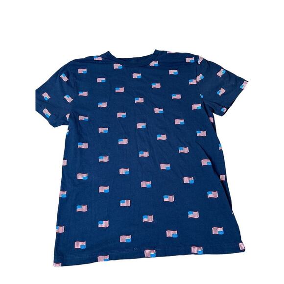 Isaac Morris Shirt Men's Blue Stars Stripes USA Flag All Over Print USA SZ MD - Picture 9 of 11